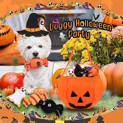 12 Pcs Halloween Pumpkin Set Halloween Dog Toys