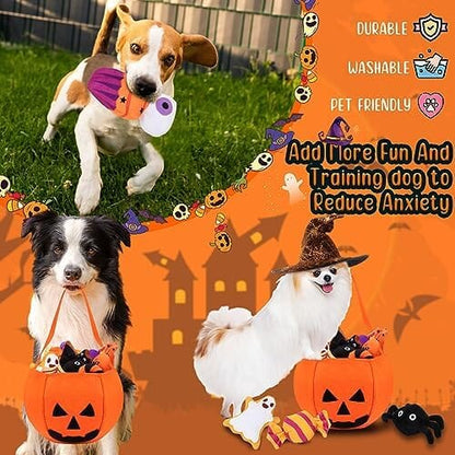 12 Pcs Halloween Pumpkin Set Halloween Dog Toys