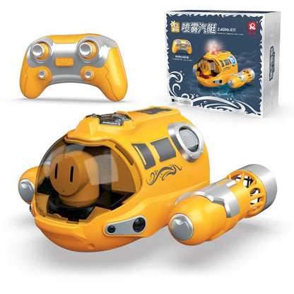 2.4GHz Waterproof Remote Control Motorboat - Perfect RC Steamboat Toy for Kids
