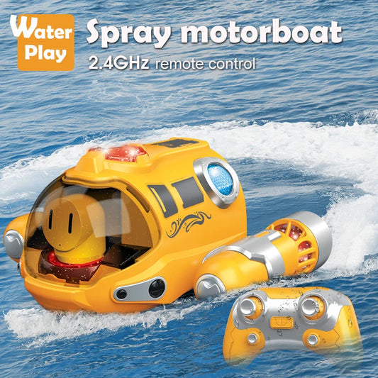 2.4GHz Waterproof Remote Control Motorboat - Perfect RC Steamboat Toy for Kids