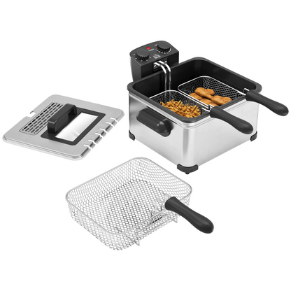 Powerful 5L Deep Fryer with Removable Basket & Viewing Window