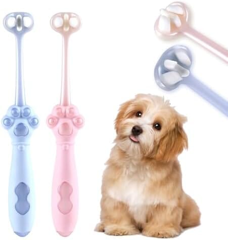 2-Pack 3-Sided Dog Toothbrush