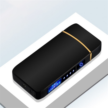 Electric Rechargeable Cigarette Lighter : Windproof Metal Portable Lighter USB