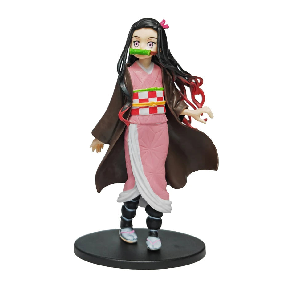 Ultimate Anime Demon Slayer Action Figures Set - Kamado Tanjirou, Nezuko, Zenitsu & Inosuke PVC Collectibles