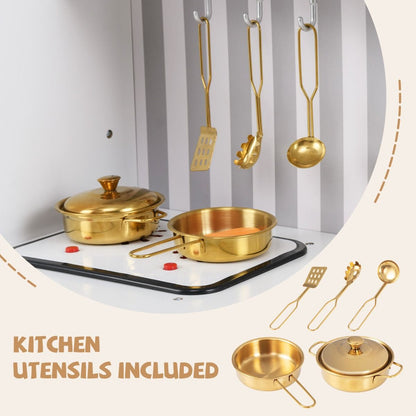 Play Kitchen Toy Set with Oven Real Sounds and Lights