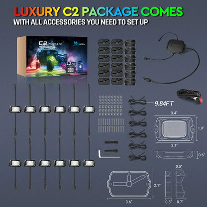LitGlow Pro RGB IC Rock Light Kit (2-24 Pods)