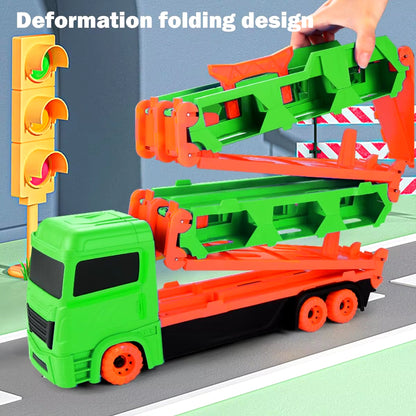 Expandable 1.65M Truck 6X Race Cars Toy for Boys Age 3+