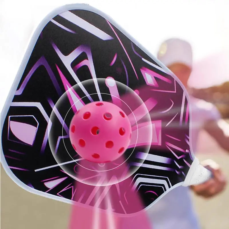 LED Fiberglass Lightweight Pickleball Racket with Honeycomb Core and Comfortable Anti-Slip Grip for Outdoor Use