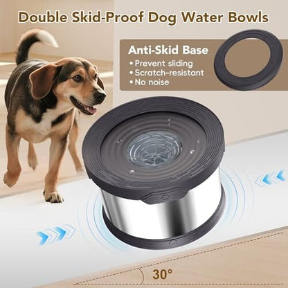 2.6 Gallon/10L Large Capacity Spill-Proof Dog Bowls