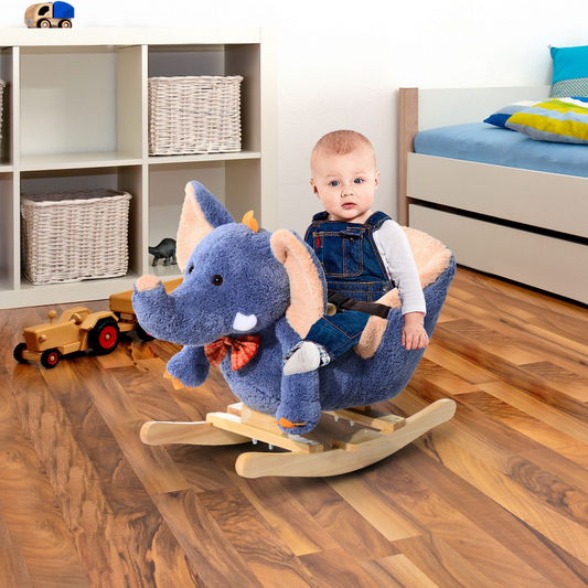 Jumbo Elephant Rocking Horse with Music for Toddlers