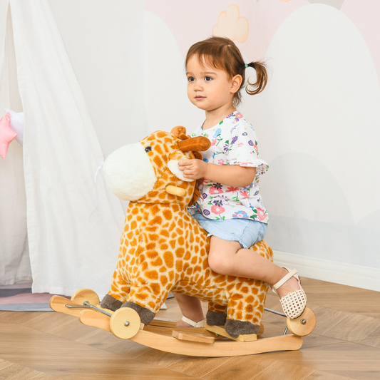 Cozy Giraffe Ride-On Rocker for Kids