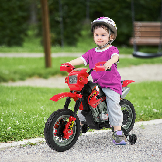 6V Kids Electric Motorbike Motorcycle Ride On for 3-6 Years Red