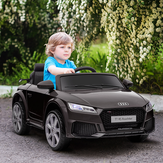Licensed Audi TT Ride-On Car for Kids 12V Remote Control - Black