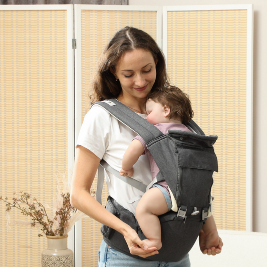 AIYAPLAY Ultimate 6-in-1 Ergonomic Baby Carrier - Grey
