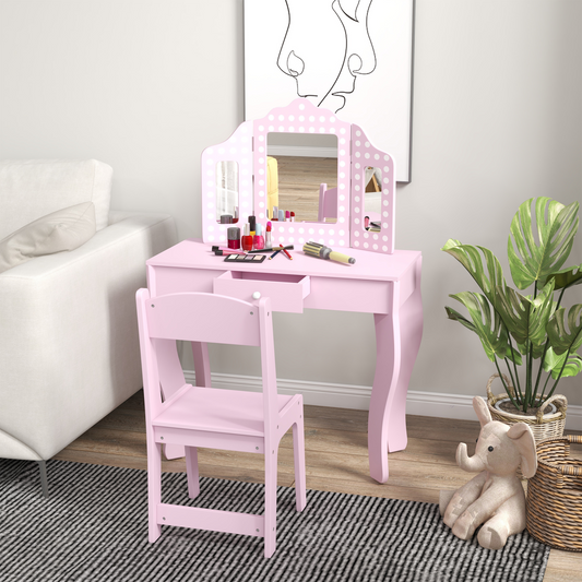 AIYAPLAY Kids Dressing Table Set