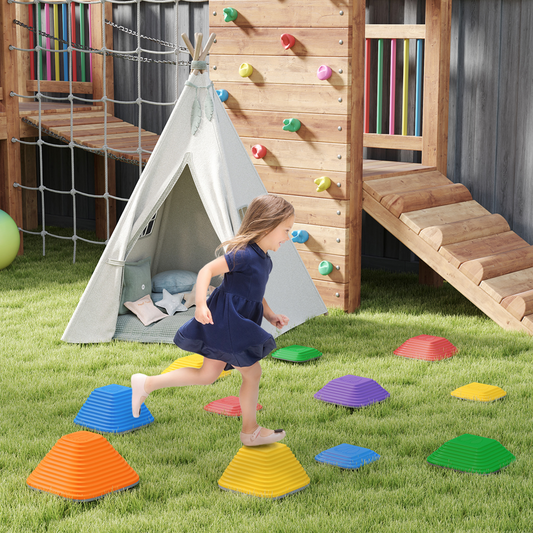 AIYAPLAY Colorful Balance Stepping Stones for Kids 3-8 Years