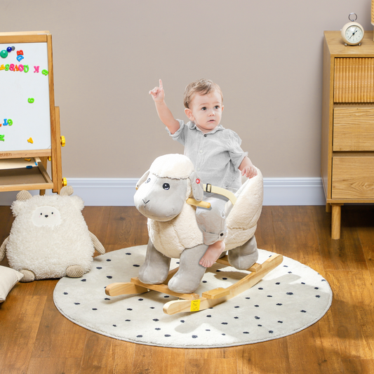AIYAPLAY Grey Baby Rocking Horse for 1-3 Years