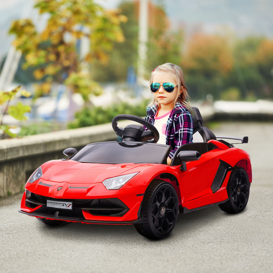 Rev Up Adventure: Lamborghini Aventador 12V Kids Electric Ride-On Car