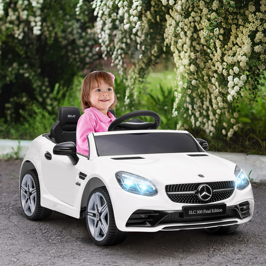 Mercedes-Benz 12V Kids Electric Ride-On Car with Remote - White