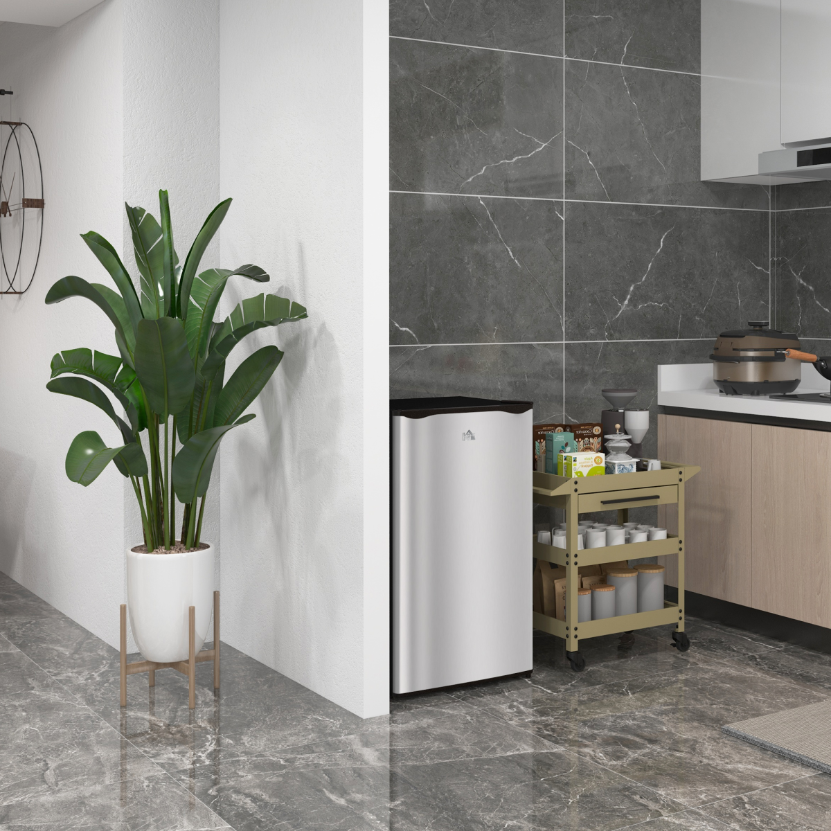 Compact 91L Under-Counter Fridge - Perfect for Small Spaces!