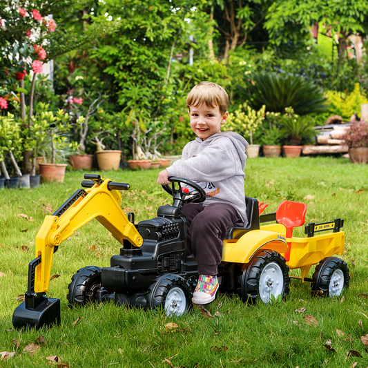 Kids Ride-On Pedal Digger Truck