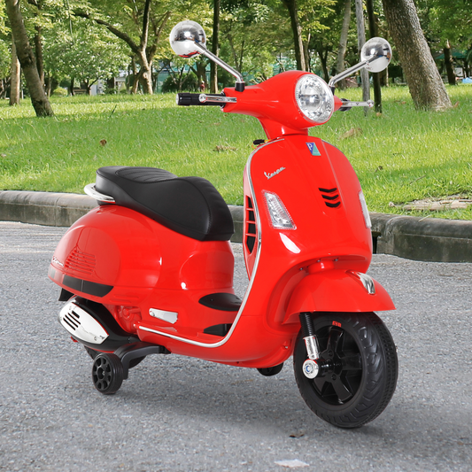Licensed Kids Vespa Ride-On Motorcycle Age 3+