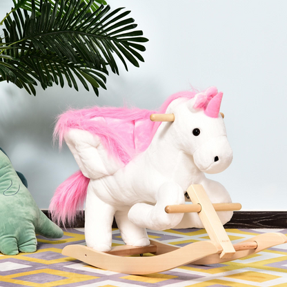 Enchanting Plush Unicorn Rocking Horse - Ride On