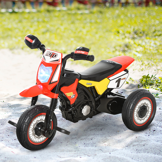 Bright Red Toddler Tricycle with Music & Lights