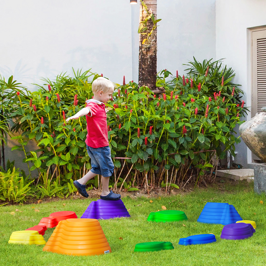 Colorful 11-Piece Kids Balance Stepping Stones for Fun