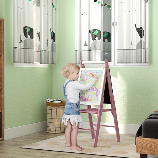 Double-Sided Kids Art Easel with Paper Roll