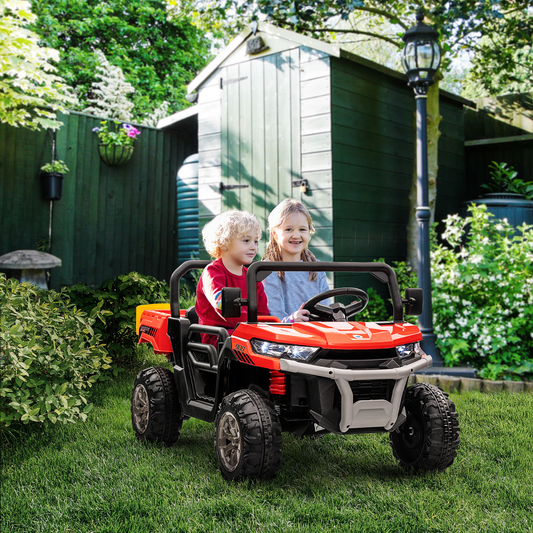 Adventure Duo Electric Two-Seater Kids Truck with Remote - Red