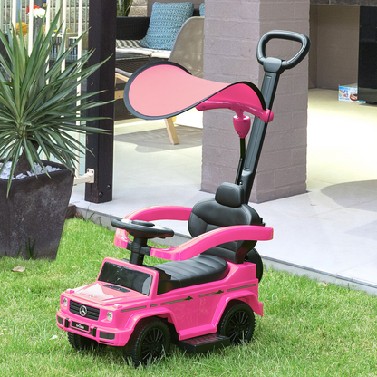 Mercedes G350 Ride-On Sliding Car Stroller for Kids - Pink