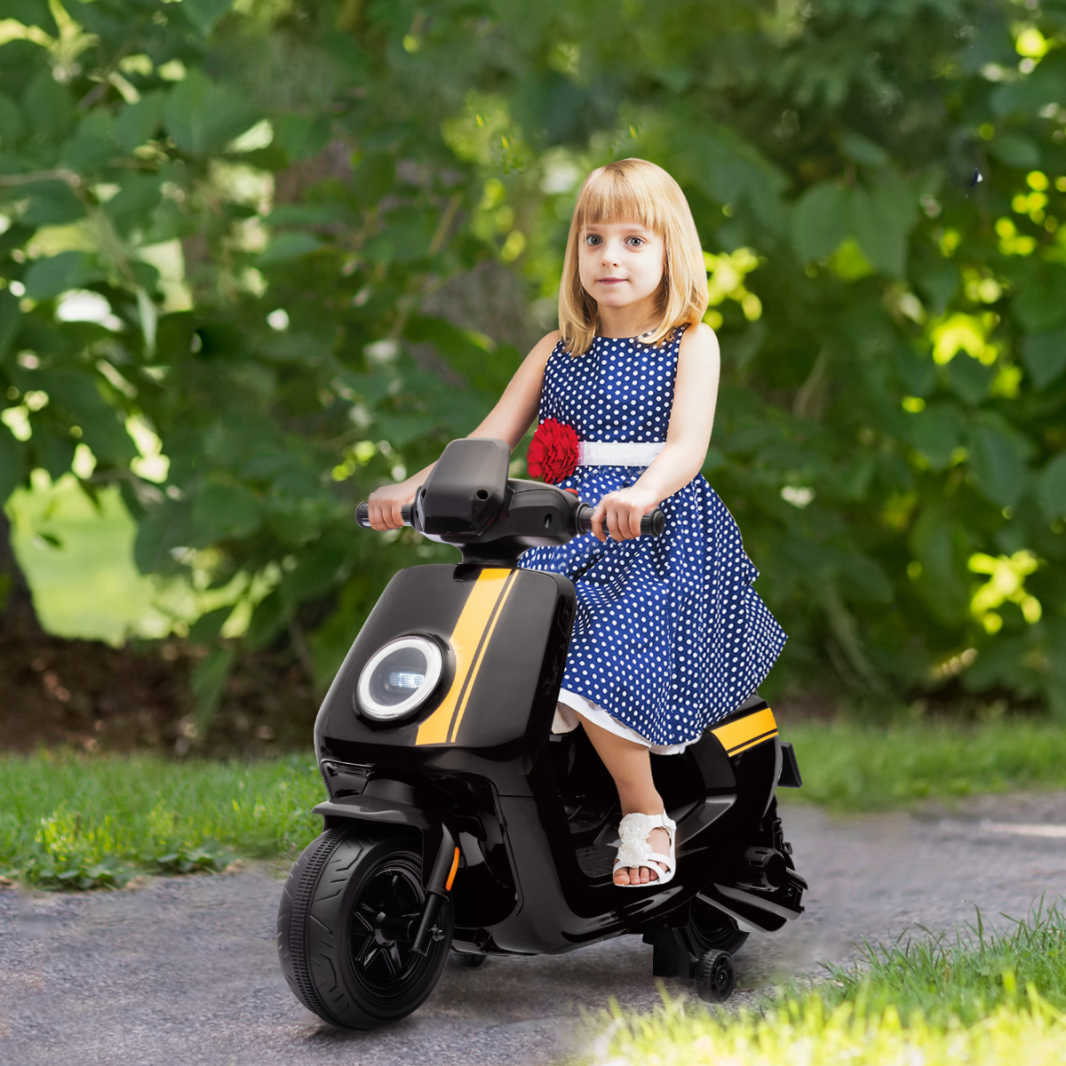 AIYAPLAY 6V Kids Electric Motorbike with Lights