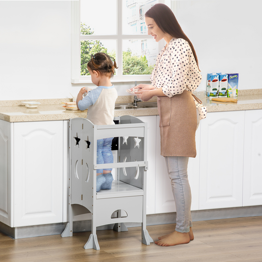 Creative Kids Step Stool with Blackboard & Lockable Rails
