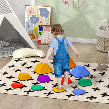 AIYAPLAY 11PC Colorful Non-Slip Stackable Stepping Stones
