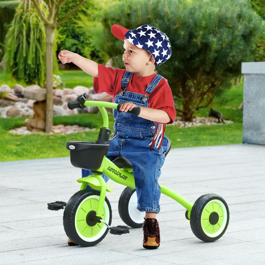 AIYAPLAY Adjustable Kids Tricycle  2-5 Year Old Green
