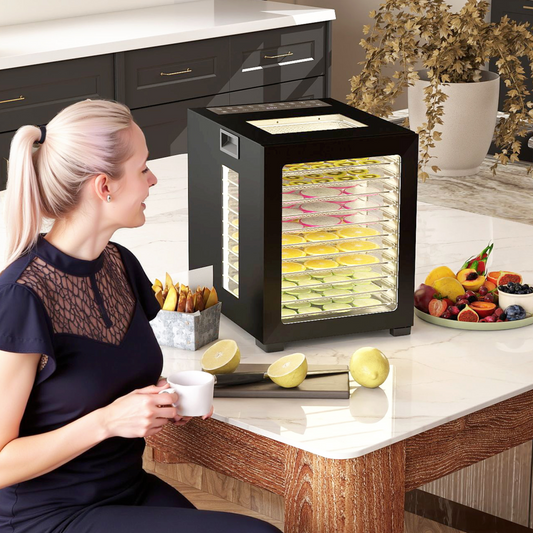 12-Tray Food Dehydrator - Powerful, Customizable 850W Snack Maker