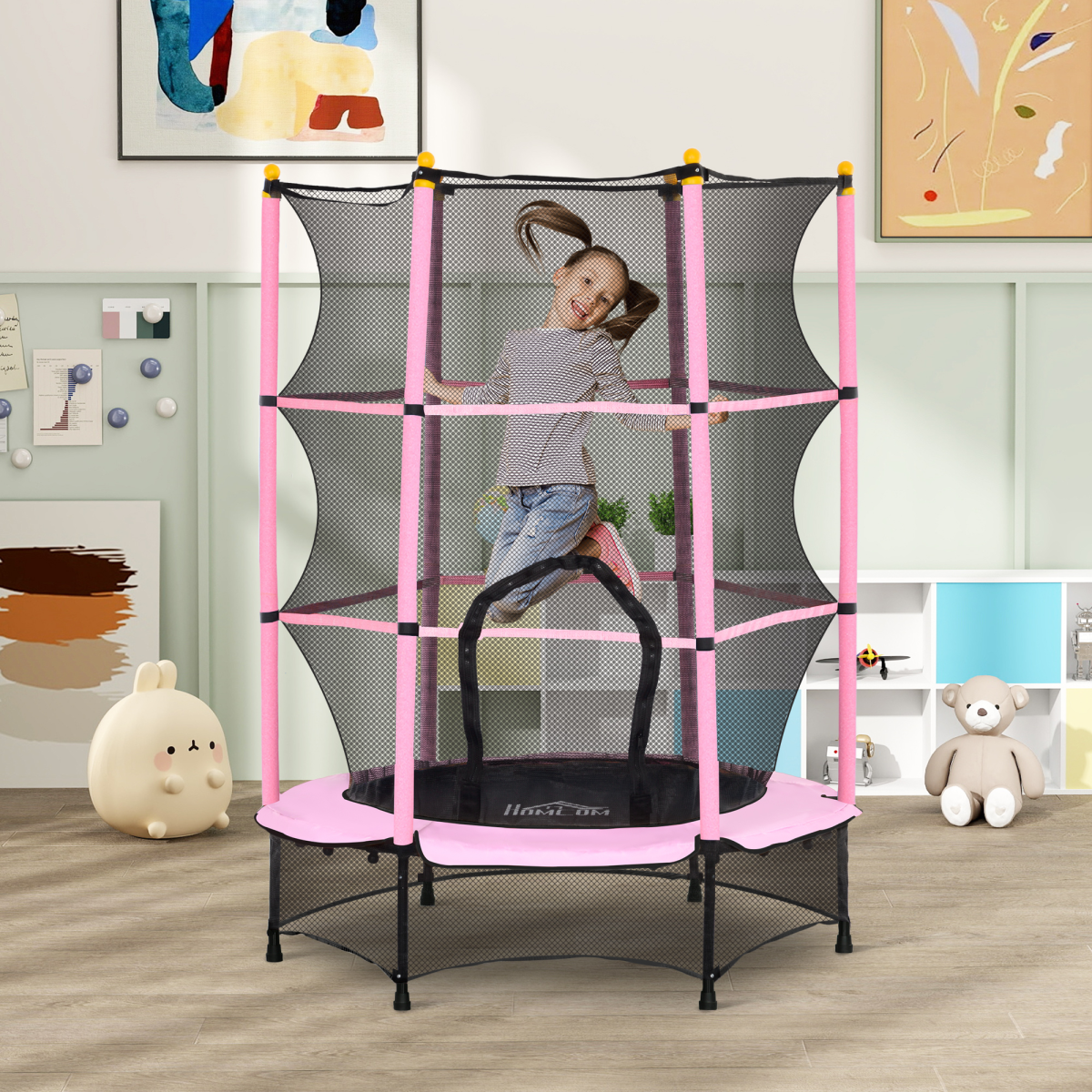 Ultimate 4.6FT Kids Trampoline with Safety Net