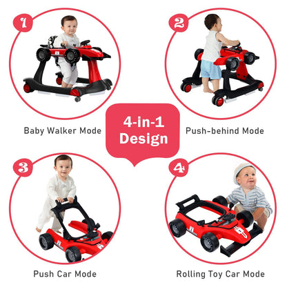 Versatile 4-In-1 Baby Push Walker