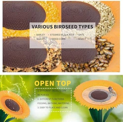 2pcs Sunflower Standing Bird Feeder Outdoor