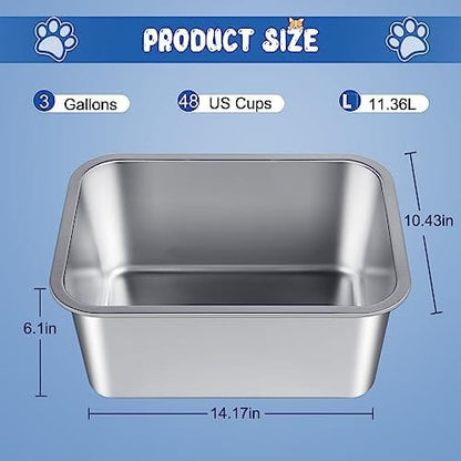 3 Gallons Extra Large Dog Water Bowl for Large Dogs