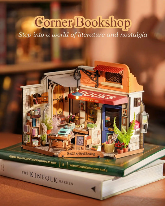 Miniature House Kit DIY Dollhouse with LED for Adults & Kids