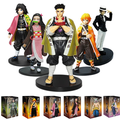 Ultimate Anime Demon Slayer Action Figures Set - Kamado Tanjirou, Nezuko, Zenitsu & Inosuke PVC Collectibles
