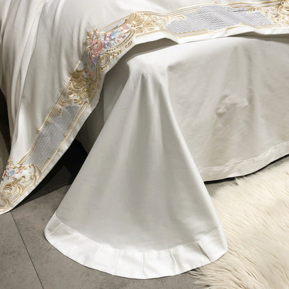 Prarie White Duvet Cover Set (Long-staple Sateen Cotton)