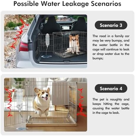 34oz Auto Feeding Crate Water Bottle for Pets