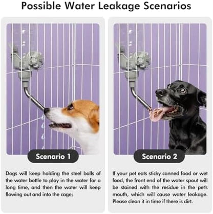 34oz Auto Feeding Crate Water Bottle for Pets