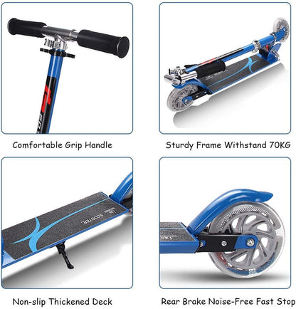 Kids Aluminum Folding Stunt Scooter with LED Wheels