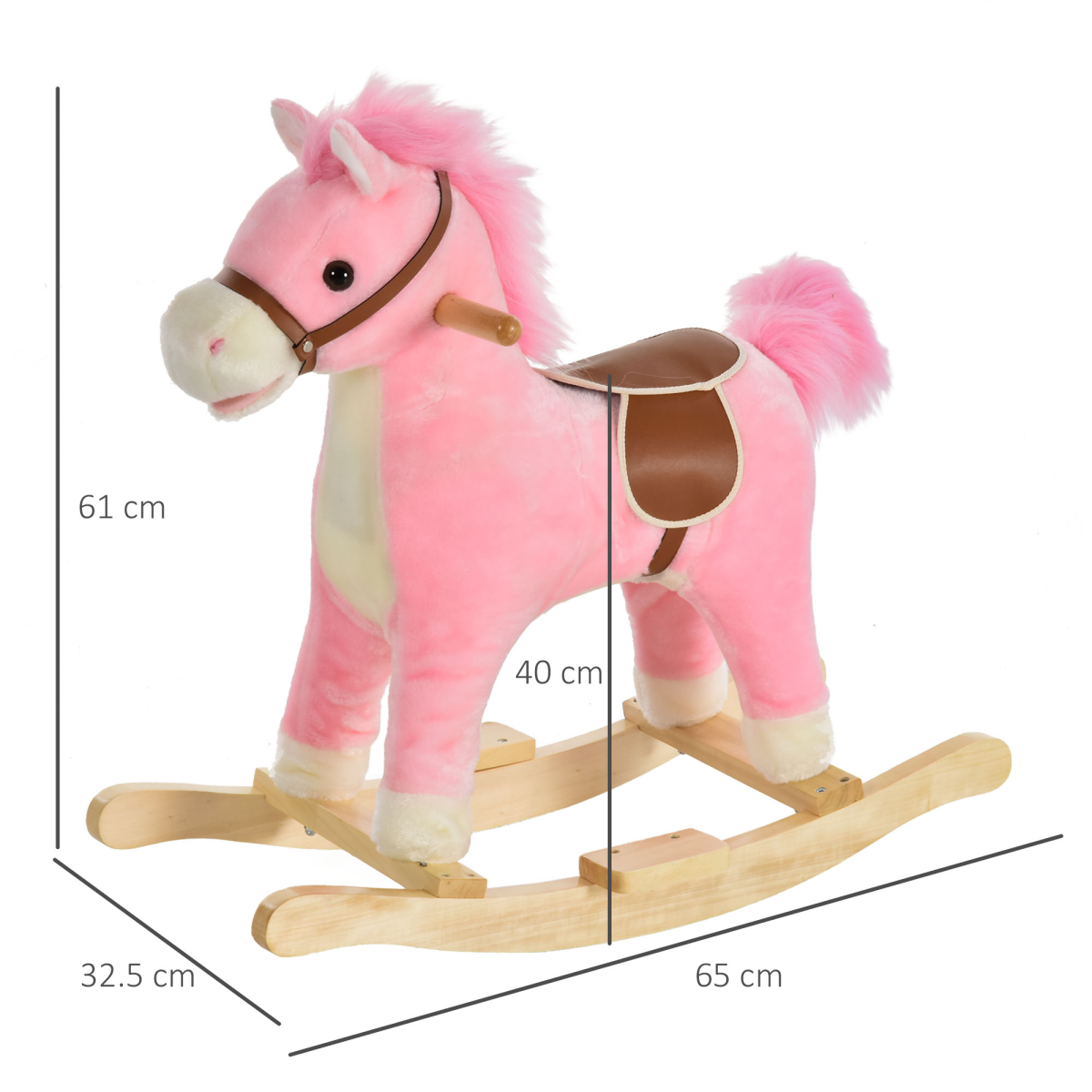 Plush Rocking Horse for Toddlers 18-36 Months