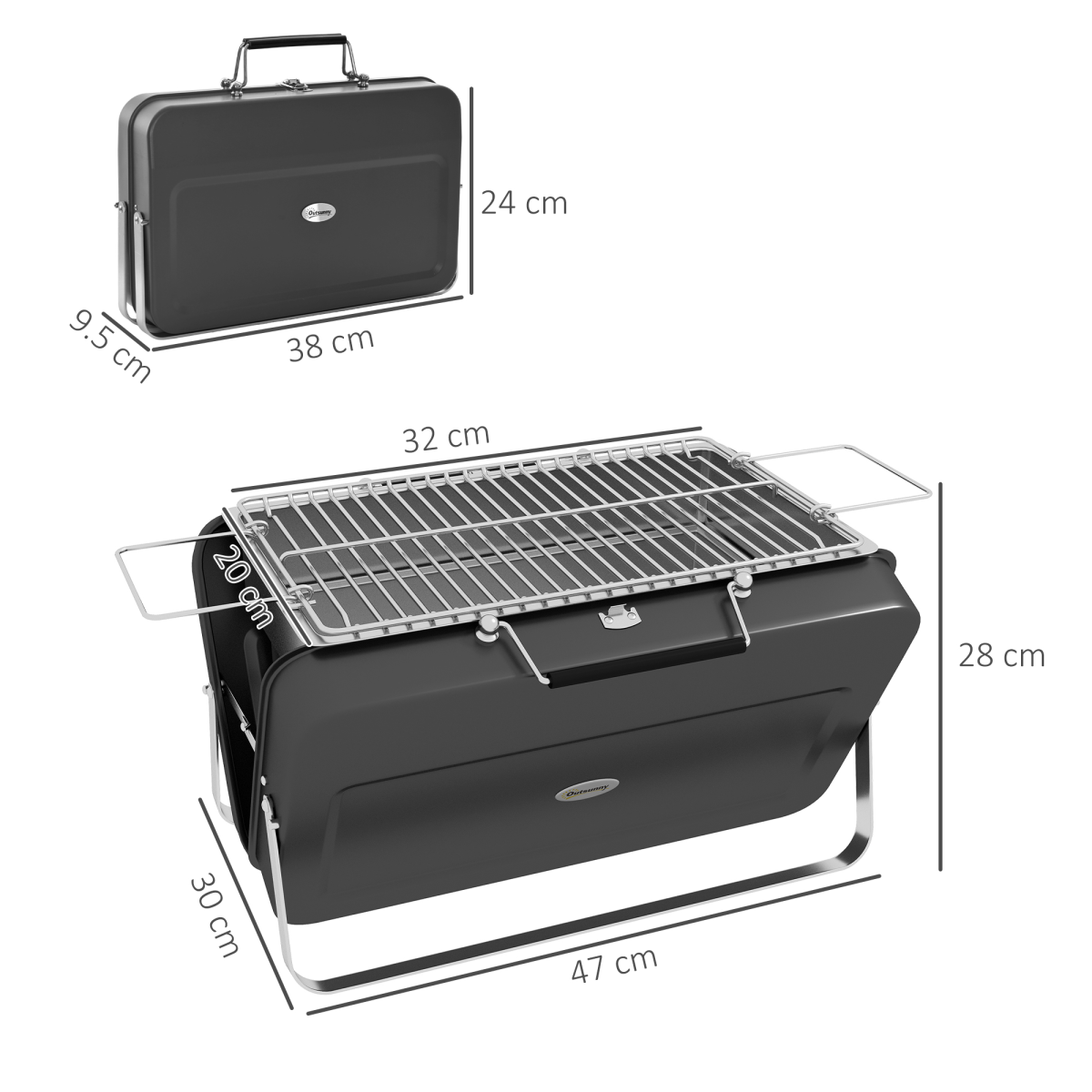 Portable Suitcase BBQ Grill