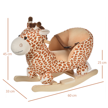 Plush Giraffe Rocking Horse with 32 Songs